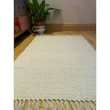 Hush Hand Loomed Soft Rug in Muted Colours - Cotton - L150 x W240 cm - Natural Brown