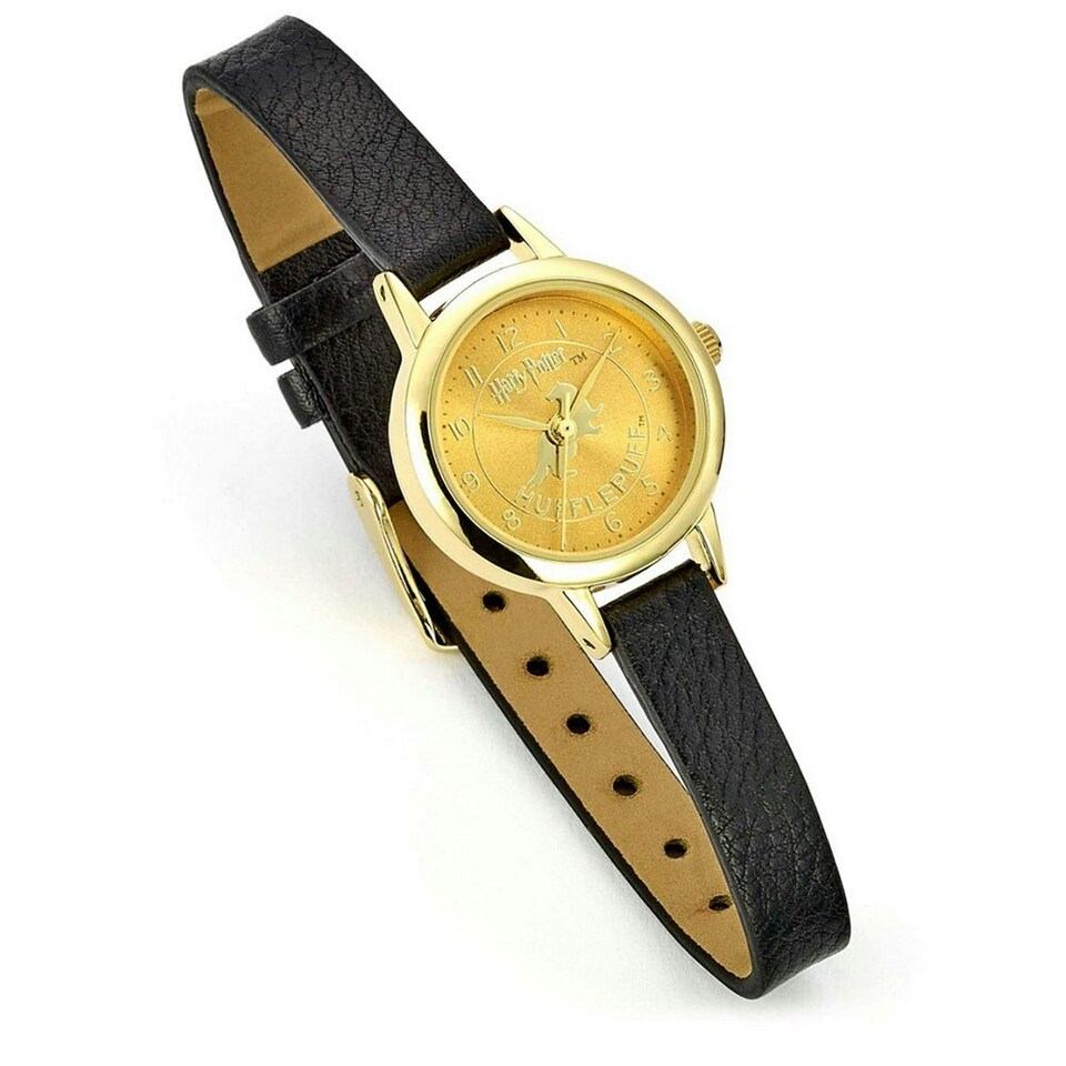 image 1 of Harry Potter Womens/Ladies Hufflepuff Analogue Watch - Black/Gold - One Size