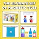 image 2 of Science Kidz 52 Piece Magnetic Tiles Set