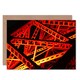 image 1 of Industrial Architecture Abstact Geometric Orange Red Greeting Card