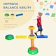 image 4 of Outsunny Eight-Piece Kids Stepping Stones w Non-Slip Surface & Bottom, for Kids