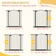 image 3 of PawHut 74-100cm Adjustable Metal Pet Gate Safety Barrier w/ Auto-Close Black