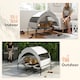 image 7 of PawHut Portable Elevated Dog Bed with Removable Canopy | Grey | Light Grey