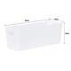 image 4 of Wham Studio 5 x 2L Deep Rectangular Plastic Storage Baskets Ice White White