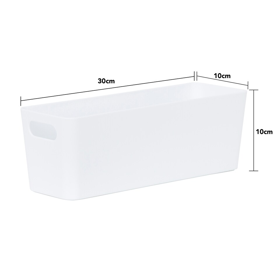 image 1 of Wham Studio 5 x 2L Deep Rectangular Plastic Storage Baskets Ice White White