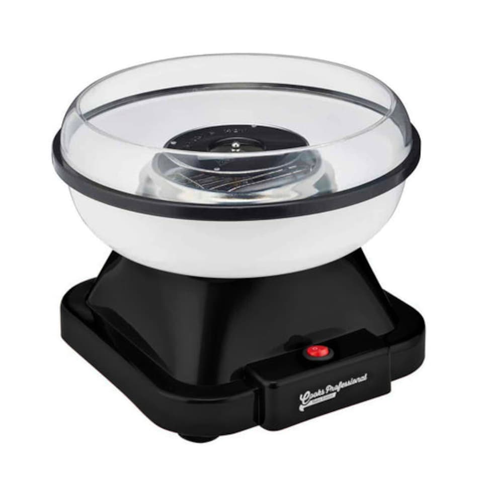 image 1 of Cooks Professional Retro Candy Floss Maker Machine with Sticks & Splash Guard | Black | Black