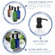 image 2 of Harbour Housewares 2pc Glass Soap Dispenser Set with Ceramic Tray - 500ml - Green