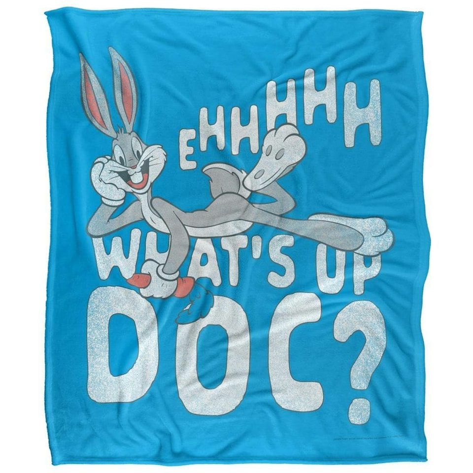 image 1 of Looney Tunes Whats Up Doc Bugs Bunny Blanket - Multicoloured - One Size