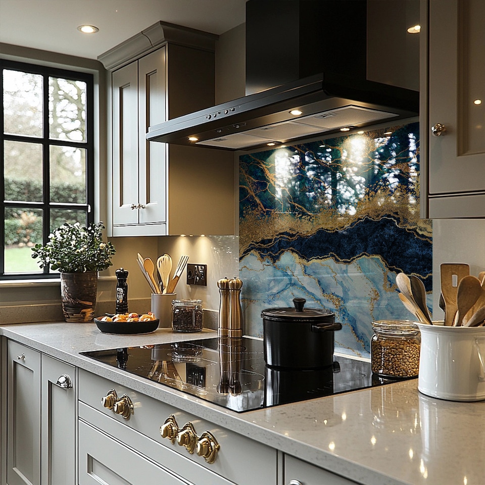 image 1 of Stone Texture Splash Back | White