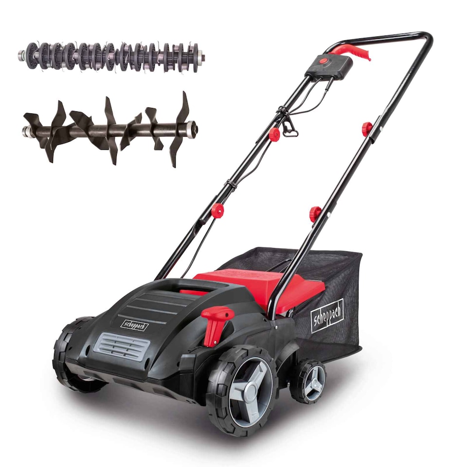 image 1 of Scheppach SC32 Electric Scarifier & Aerator, 1500W, 32cm Width, 30L Collection Box