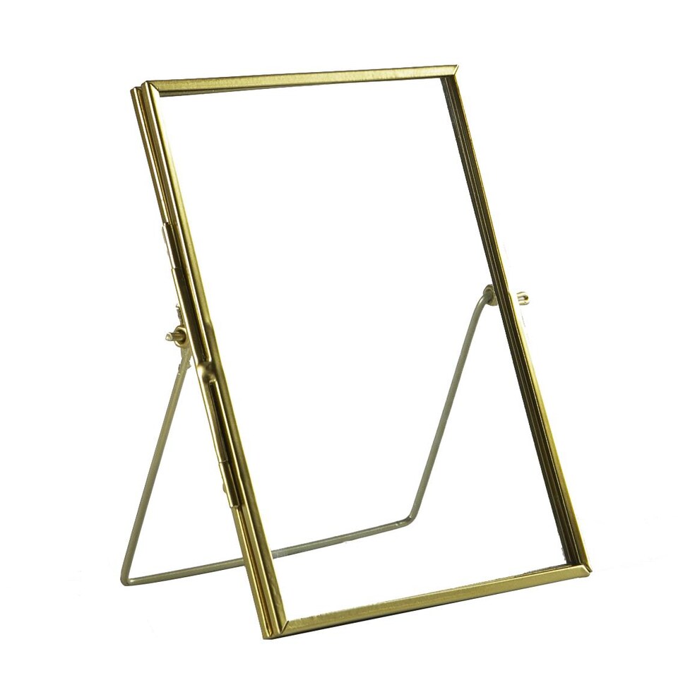 image 1 of Nicola Spring Standing Metal Photo Frames - 5" x 7" - Gold - Pack of 2 | Gold | Gold | One Size