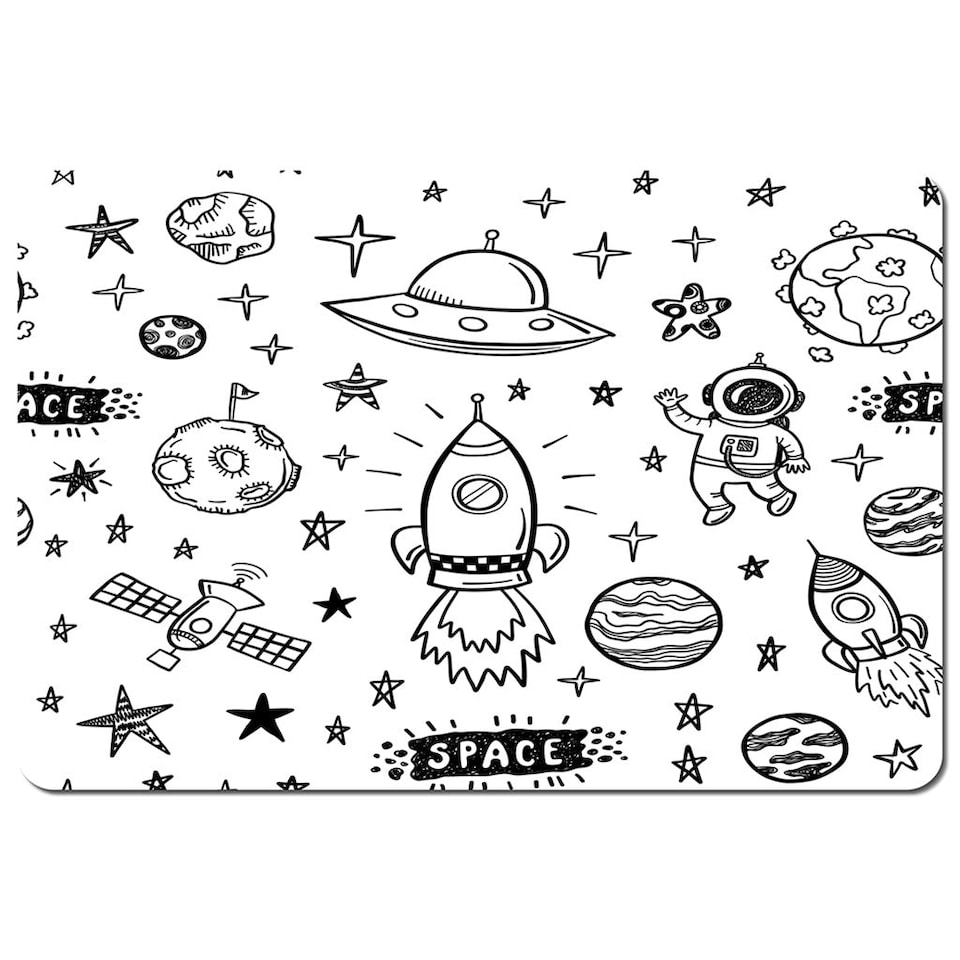 image 1 of Doodle space (Placemat & Coaster Set)
