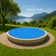 image 8 of Pool Cover - round, floating, protects and warms the water | Blue | blue | Ø 381 cm | 1