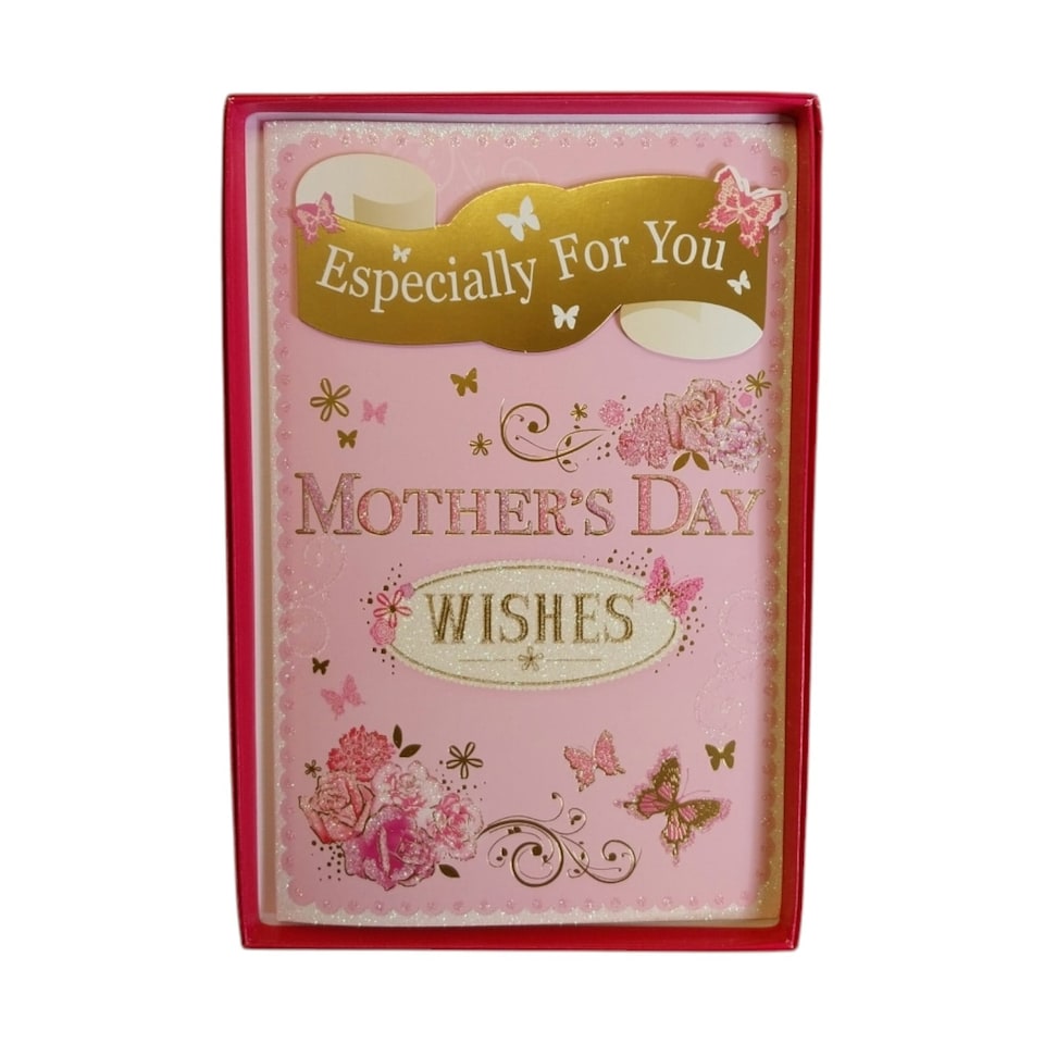 image 1 of Especially For You Butterflies and Flowers Design Mother's Day Boxed Card