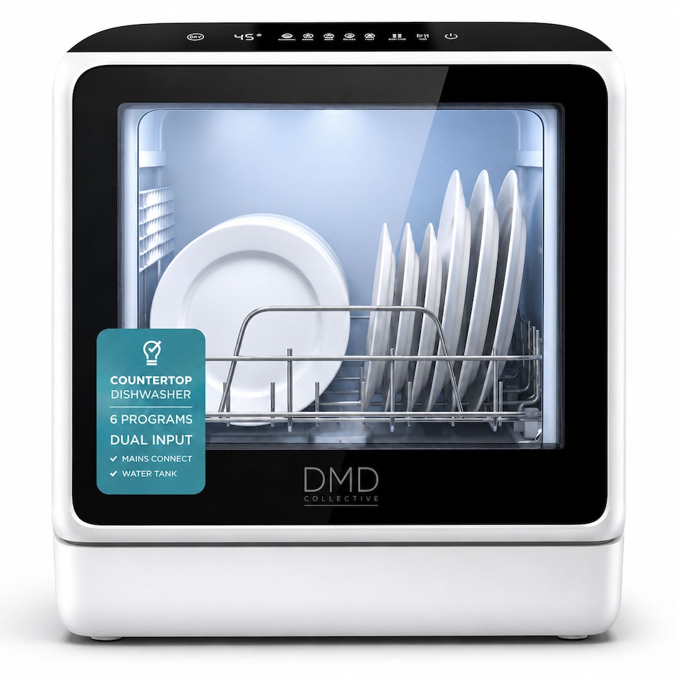 image 1 of Mini Countertop Dishwasher with 5L Tank & 6 Wash Programmes