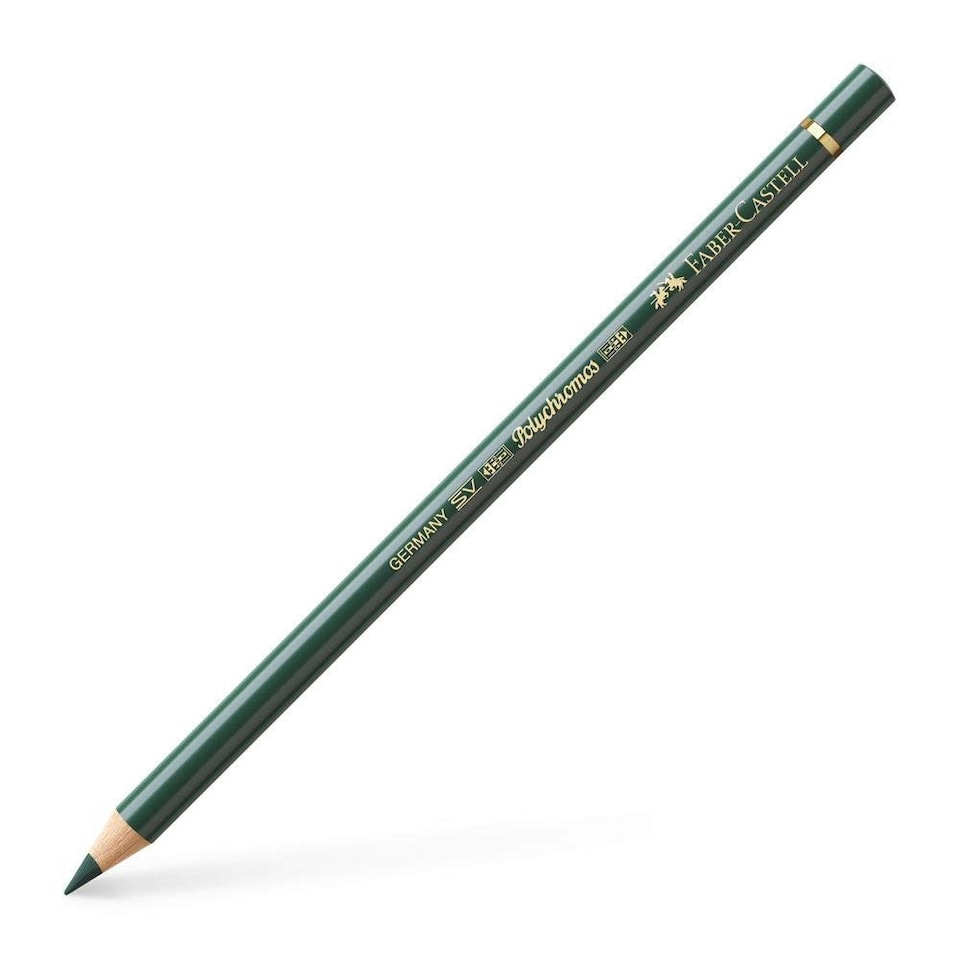 Faber-Castell - Polychromos Artists' Pencil, Juniper Green (165) - FC110165