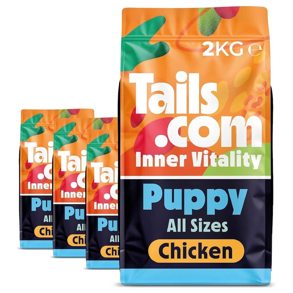 image 1 of Tails.com Inner Vitality Dry Dog Food Puppy Chicken 4 x 2kg