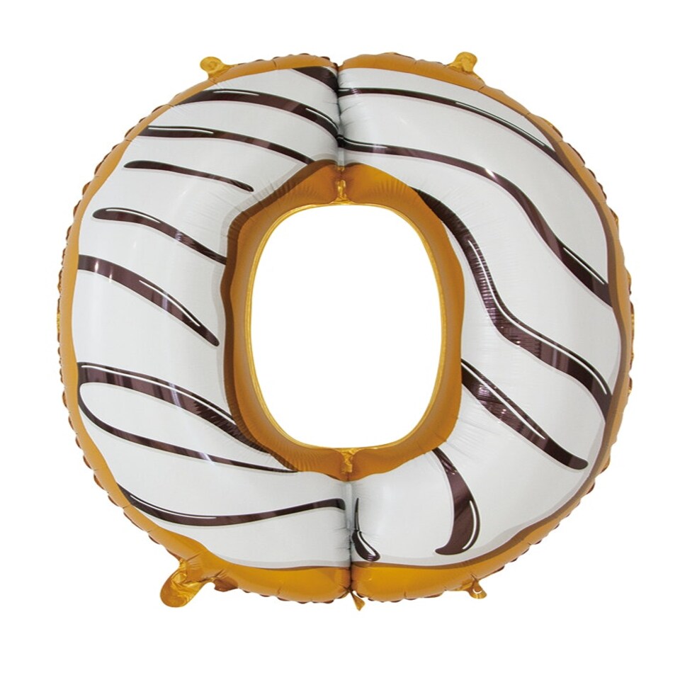 Giant Foil Young Editions Doughnut Theme Design 0 Number Balloon