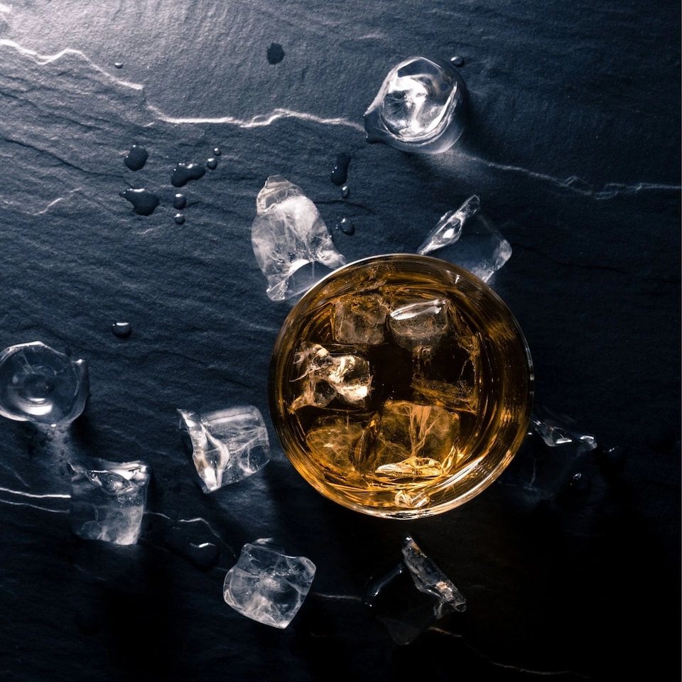 image 1 of 6 Pcs Whiskey Tumbler Glasses Set Drinking Scotch Whisky Glass Rolled Rims 405ml