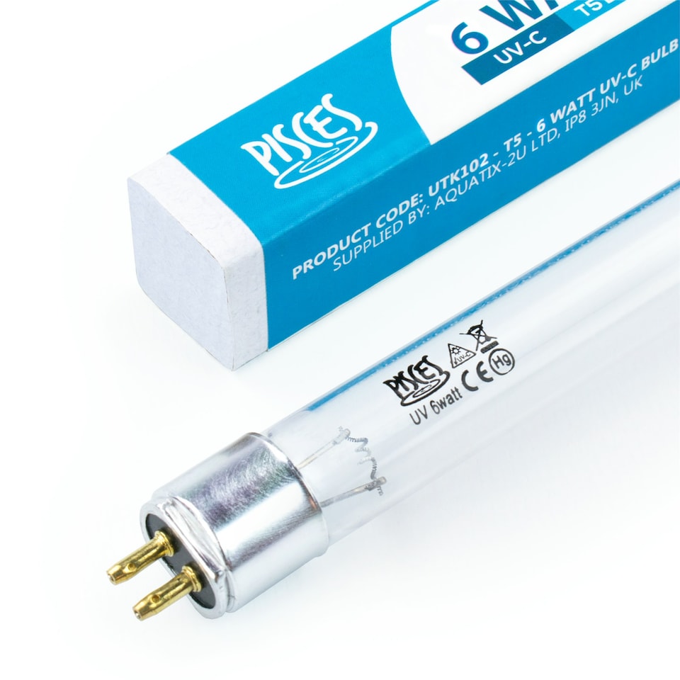 image 1 of Pisces 6w T5 Replacement UVC Bulb for Pond Filters