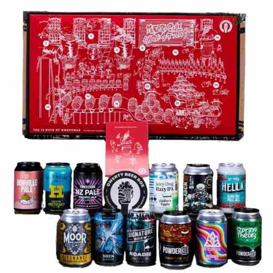 image 1 of QWERTY Beer Box Premium Pale Ale & IPA Craft Beer Advent Calendar 2025