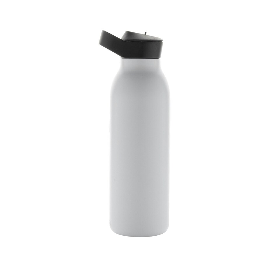 image 1 of Avira Ara Flip Top Recycled Stainless Steel 500ml Water Bottle - White - One Size White | One Size