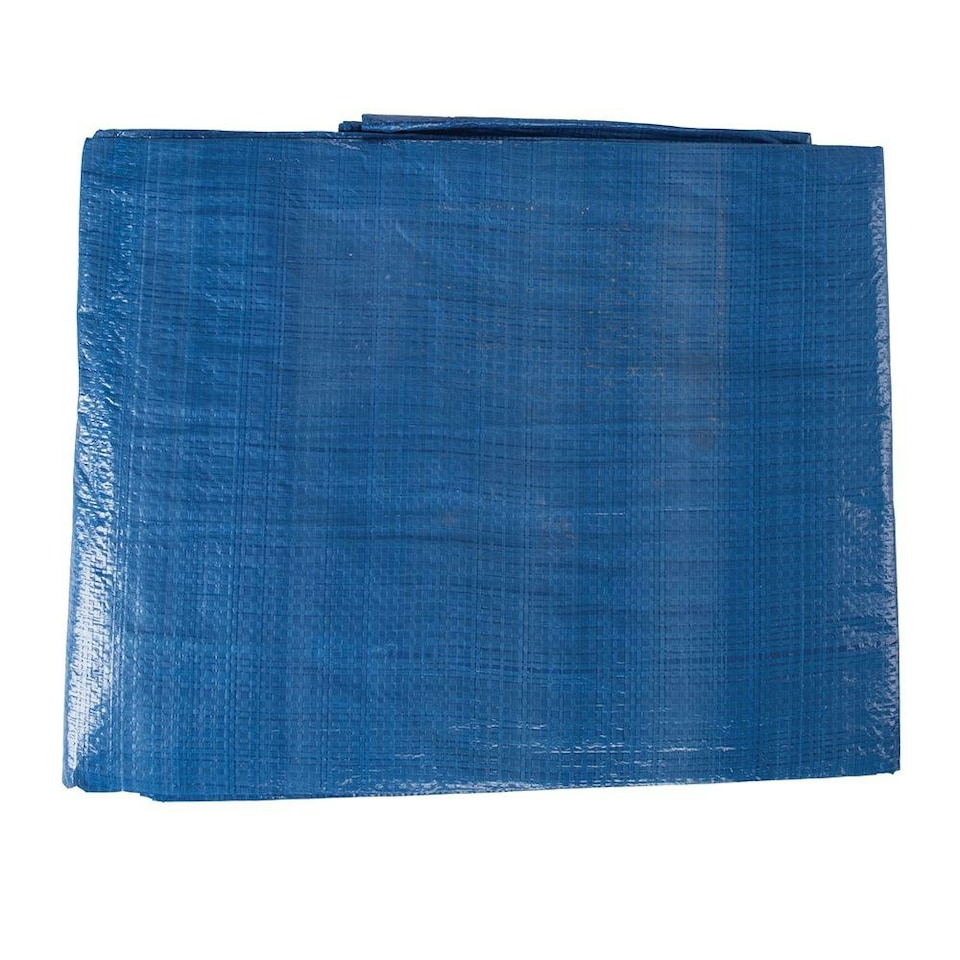 image 1 of Silverline - Tarpaulin - Cut 6.1 x 9m / Actual 5.85 x 8.9m Blue