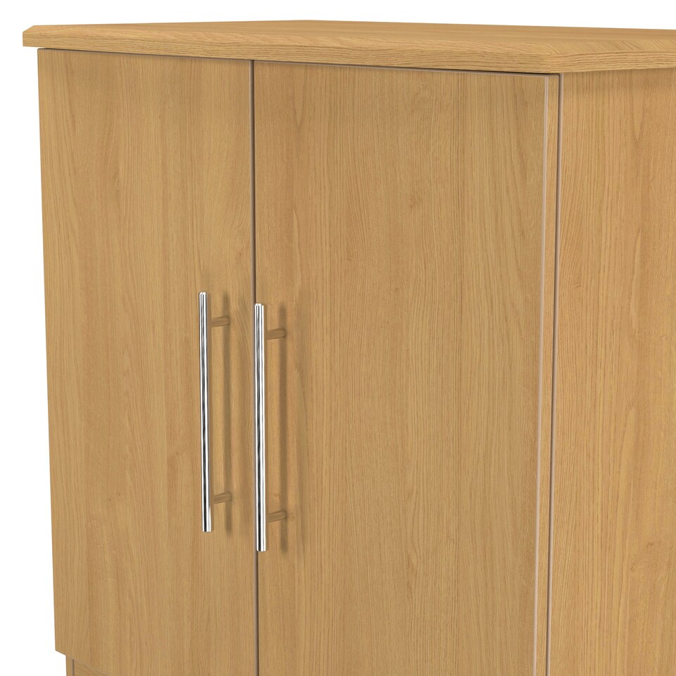 image 1 of Carlton 2 Door Cabinet in Modern Oak (Ready Assembled) | Brown | Modern Oak
