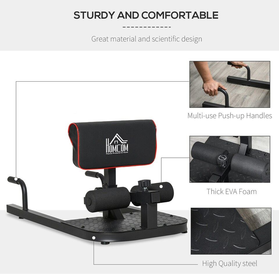 image 1 of HOMCOM 3 IN 1 Squat Machine Sit Up Push Up Gym Work Out Leg Exercise Adjustable