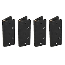Black Reinforced Nylon Plastic Hinge 67x102mm Italian Made Industrial Quality 4PK Black
