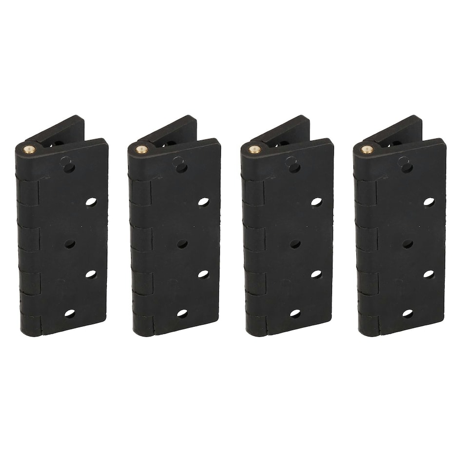 image 1 of Black Reinforced Nylon Plastic Hinge 67x102mm Italian Made Industrial Quality 4PK Black