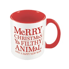 HOME ALONE (MERRY CHRISTMAS YA FILTHY ANIMAL) RED INNER C MUG - Coloured Inner Mugs N/A