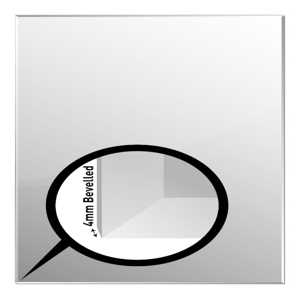 image 1 of Circuitt 4mm Sheet Mirror Glass Bevelled 153 x 61 CM N/A