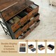 image 5 of COSTWAY 6 Drawers Dresser Organizer 2-Tier  Fabric Storage Brown