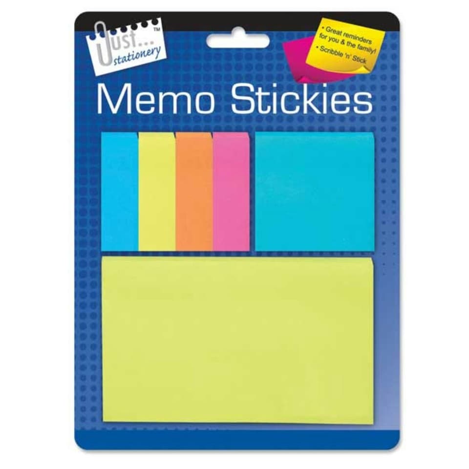 image 1 of Just Stationery Memo Stickers - Neon