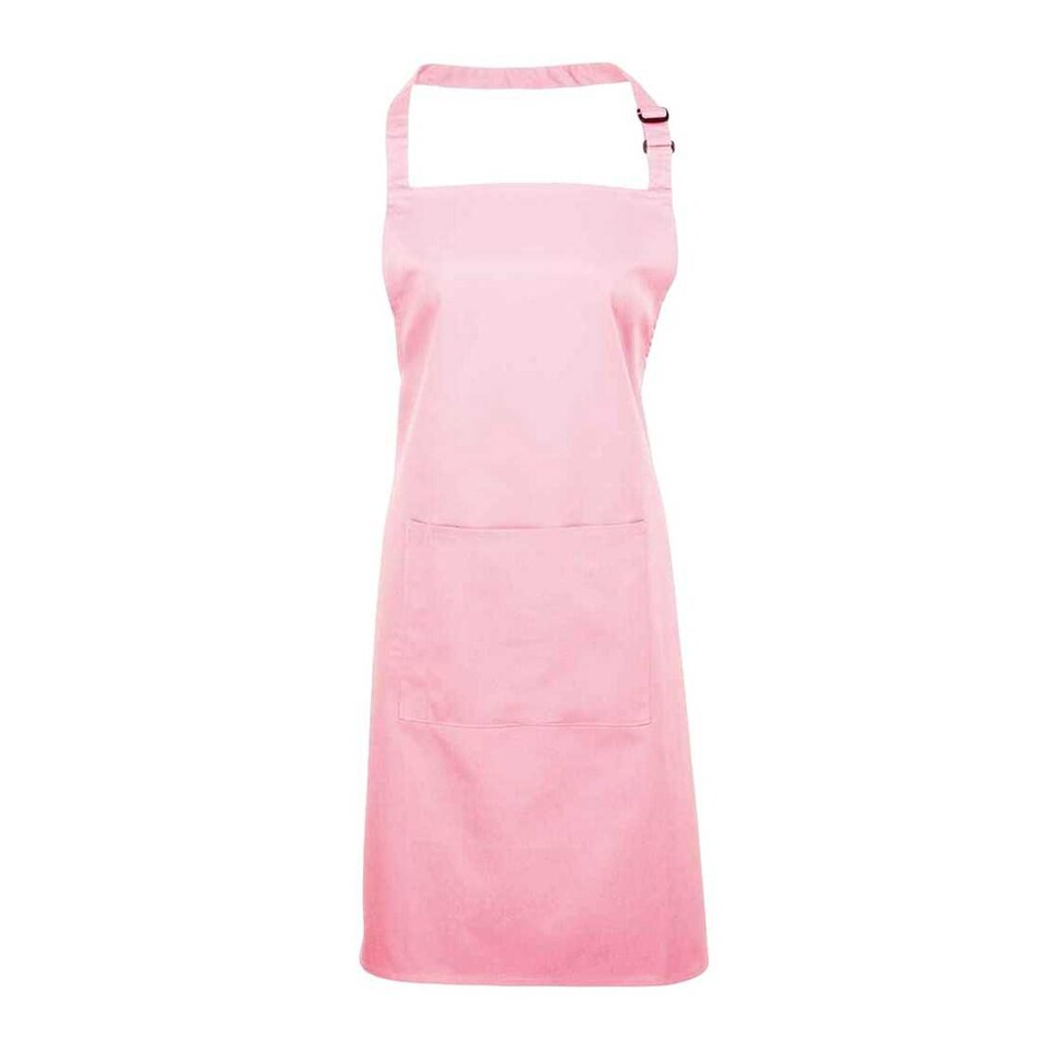 image 1 of Premier Unisex Adult Colours Pocket Full Apron | Pink | Pink | One Size | 1
