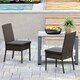 image 7 of Outsunny 4 Pieces PE Rattan Garden Chairs with Cushion, Patio Wicker Dining Chairs with Backrest for Patio, Deck, Garden, Dark Grey