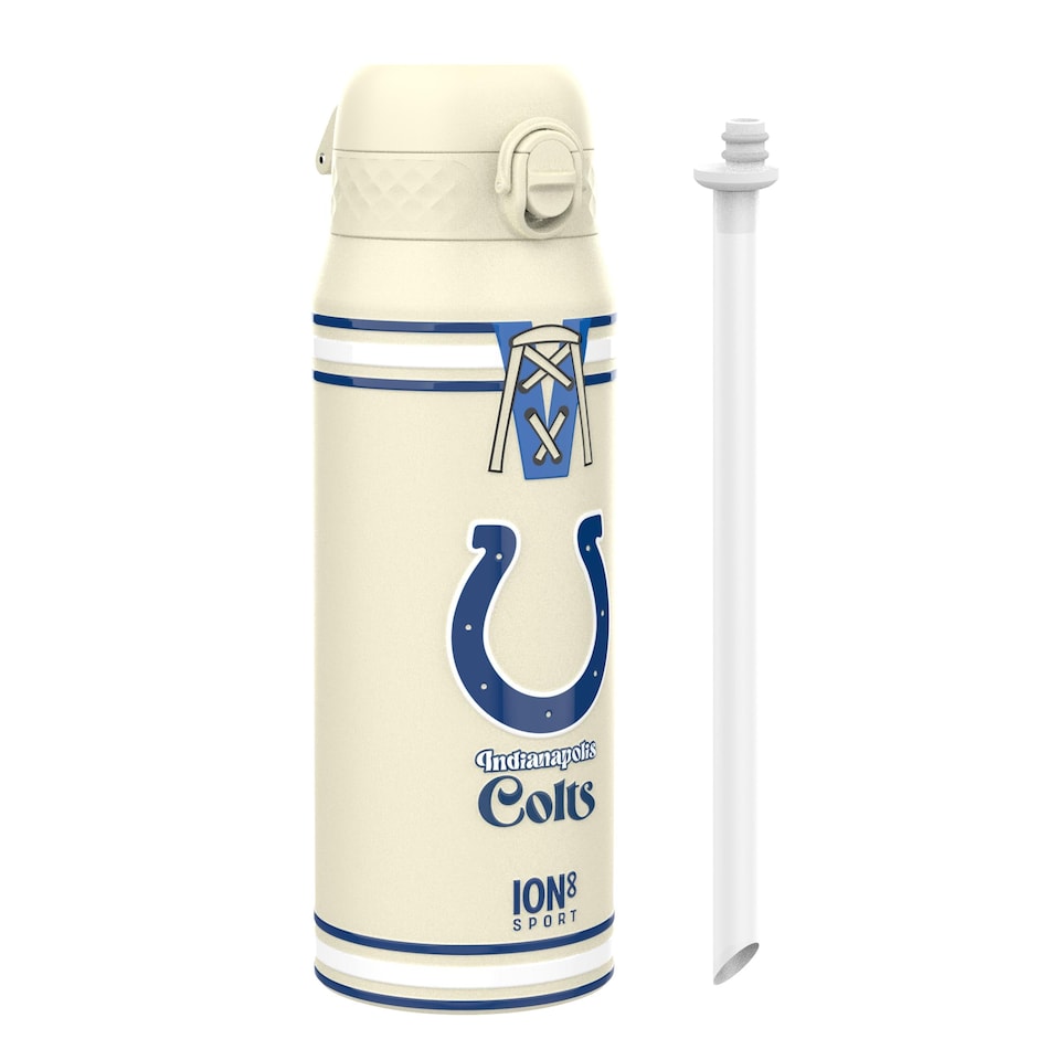 image 1 of NFL x Sports, Vacuum Insulated Steel Bottle, Series, 750ml (24oz) | Cream | NFL Throwback Colts | One Size