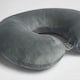 image 5 of OHS Soft Plain Plush U-Shaped Comfort Support Travel Neck Pillow, Grey