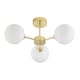 image 2 of Contemporary Chic Polished Gold Ceiling Light with Opal White Globe Glass Shades | Gold | Gold | 1