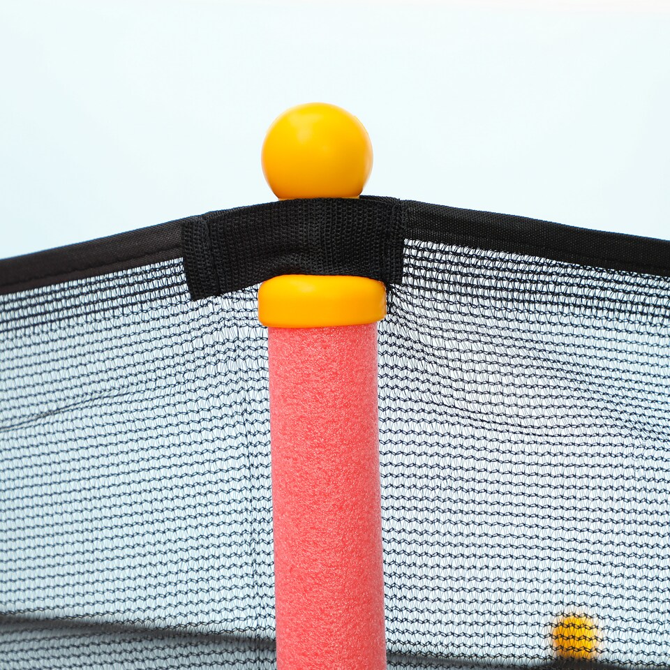 image 1 of HOMCOM 5.4FT Kids Trampoline w  Enclosure Indoor Outdoor for 3-10 Years | Red | Red