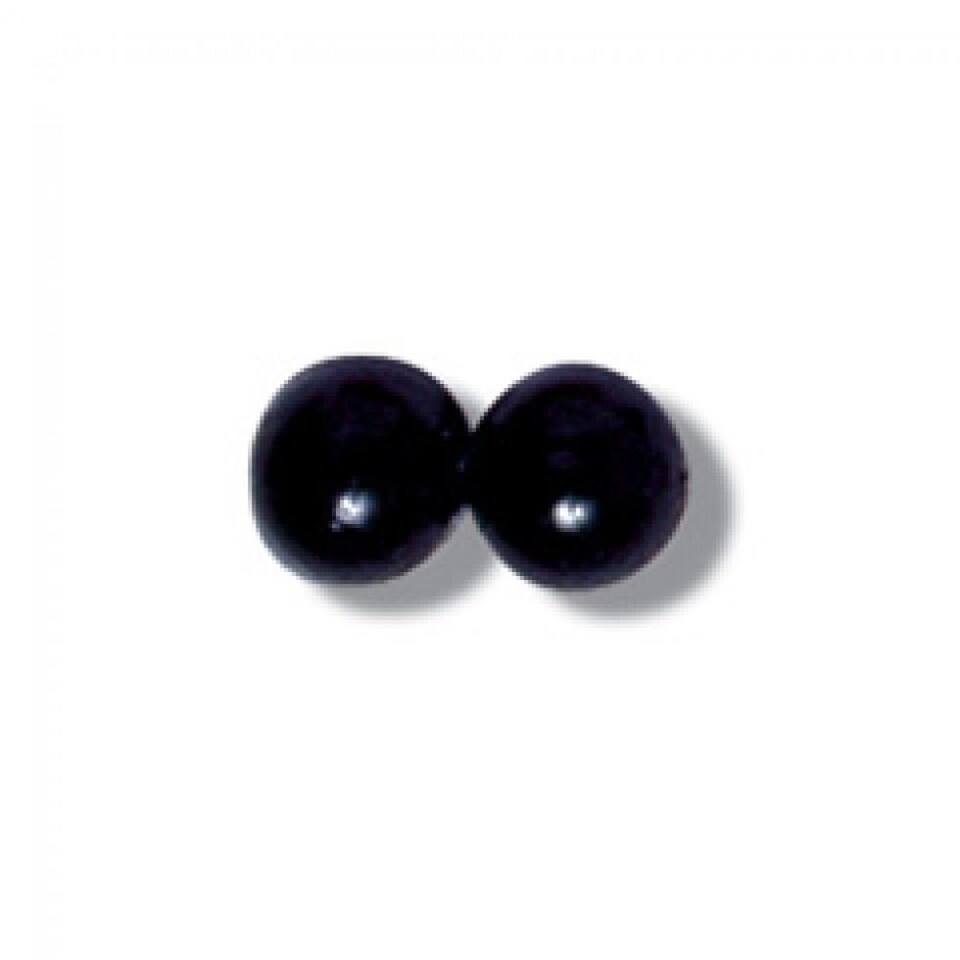 Trimits Black Round Pearl Beads Bulk Pack for Embroidery & Jewellery Making - per value pack of 3