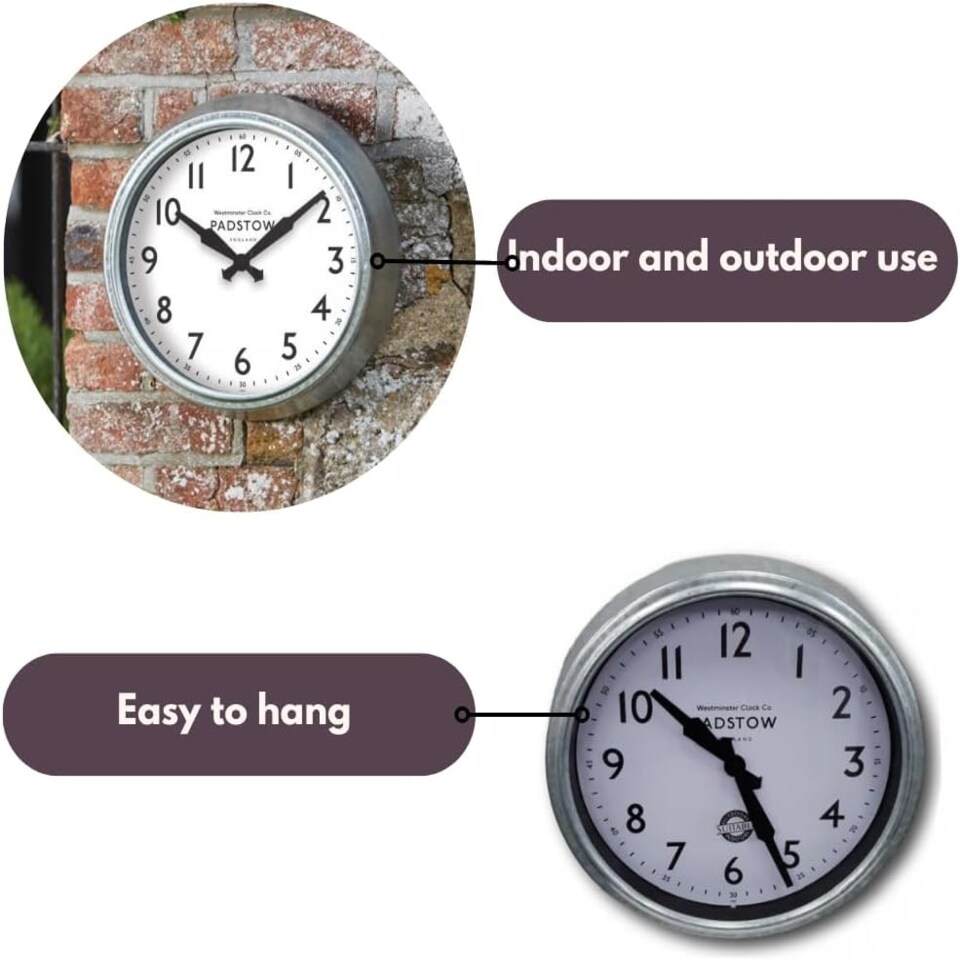 image 1 of Marco Paul 26cm Traditional Silver Clock Silver