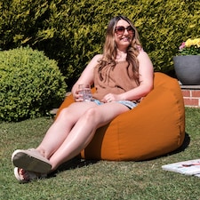 Adult Classic Beanbag Outdoor Waterproof Bean bags Ready Filled - Orange | Orange | Orange | 1