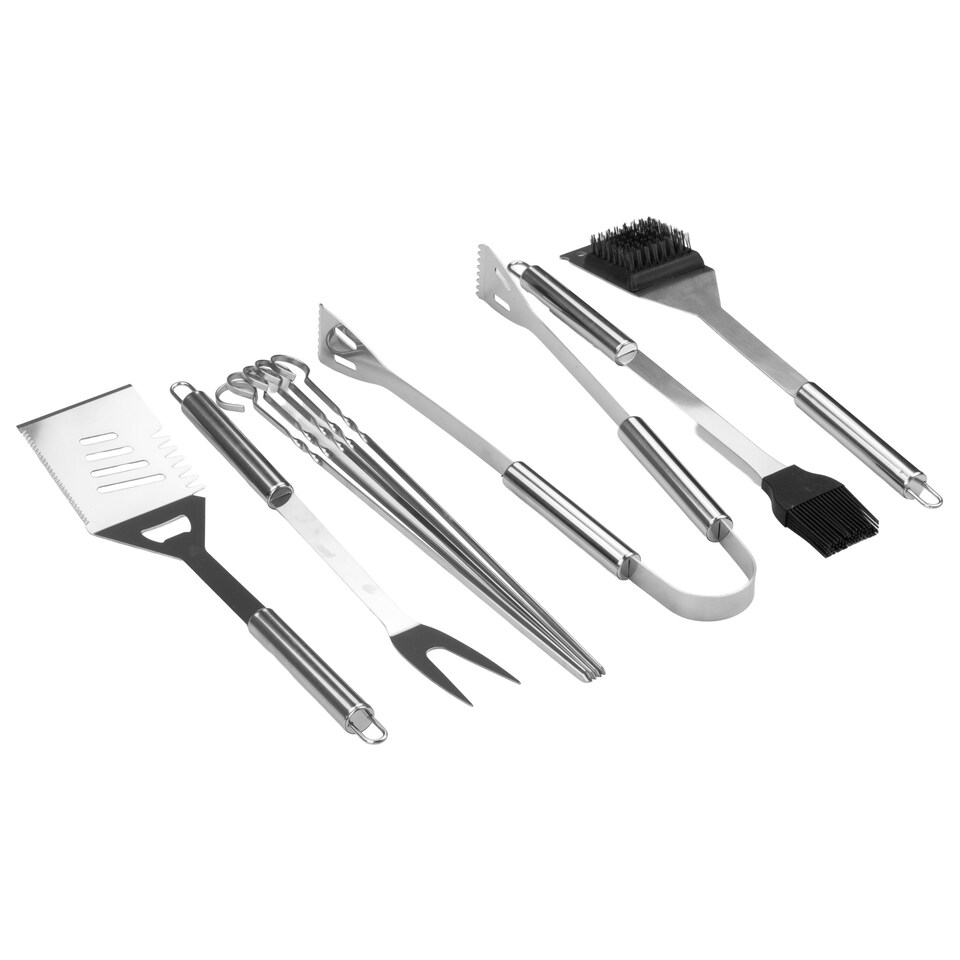 image 1 of KCT BBQ Tool Set 10 Piece Grill Accessories Utensils Cooking Tongs Spatula Kit