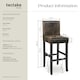 image 6 of Bar Stool - padded backrest, synthetic leather, with footrests - Set of 2 Brown | Antique Brown