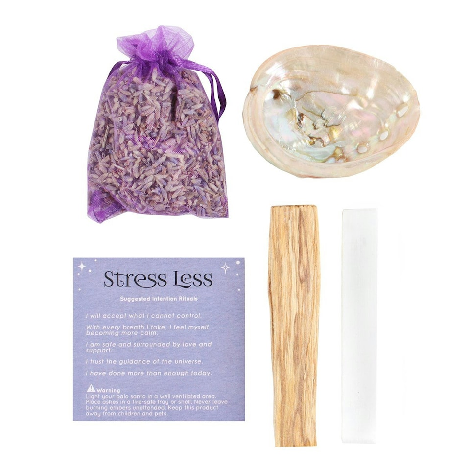 image 1 of Something Different Herbal Magick Stress Less Spell Kit - White/Purple/Brown - One Size