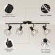 image 6 of EMITTO 4-Way Spotlight Ceiling Light Adjustable Vintage Black Metal E14 Fixture