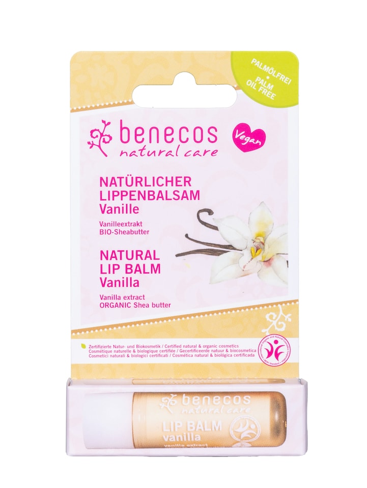 BENECOS - Natural Lipbalm - Vanilla - PACK OF 3
