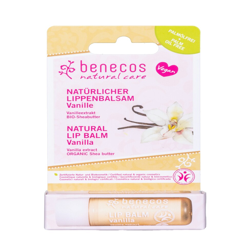 BENECOS - Natural Lipbalm - Vanilla - PACK OF 3